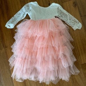 Children’s Dress Pink and White Size 6/7